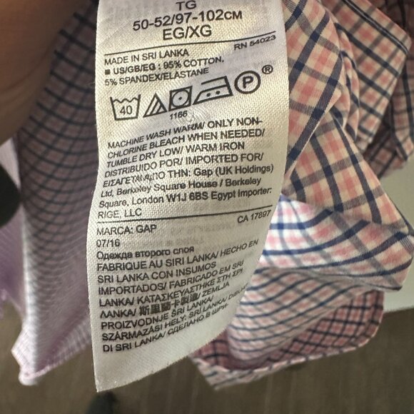 Gap Pink, Blue & White XL Check Shirt - Picture 10 of 10
